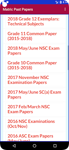 Matric Past Papers (DBE) Screen 3
