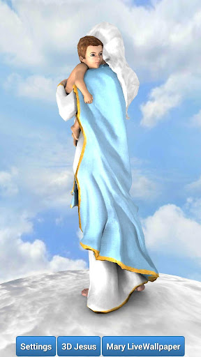 3D Mother Mary Live Wallpaper Screen 3