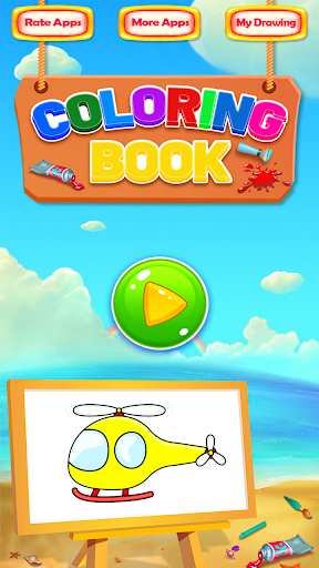 Android application Planes Drawing & Coloring Book screenshort