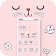 Pink Cute Cartoon Kitty Face Theme icon