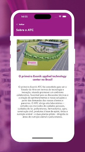 Android application Evonik ATC for Visitors screenshort