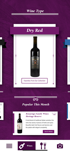 Android application Messina Hof Winery screenshort