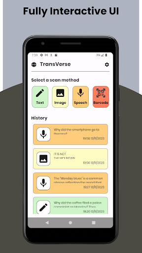 Android application TransVerse screenshort