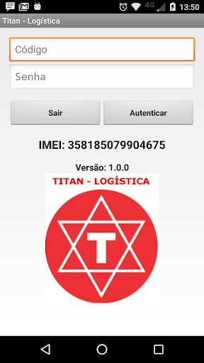 Android application Titan Logística Nova screenshort