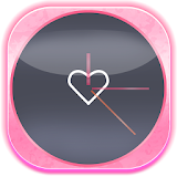 Pink Love Clock Widget icon