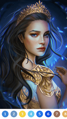 Princess Paint by Number Game - Screenshot 2