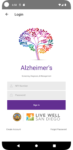Android application AlzDxRx screenshort
