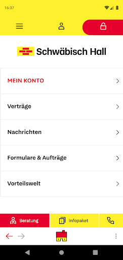Android application Bausparkasse Schwäbisch Hall - screenshort