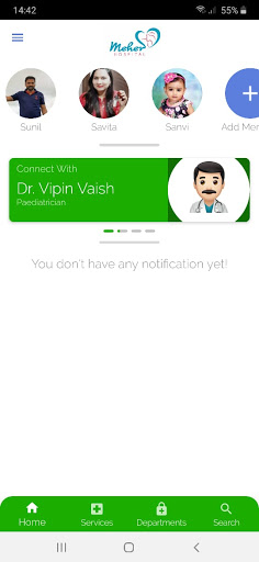 Android application Meher Hospital screenshort