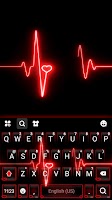 screenshot of Neon Red Heartbeat Theme