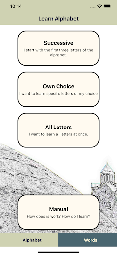 Android application Learn Easy Georgian Language screenshort