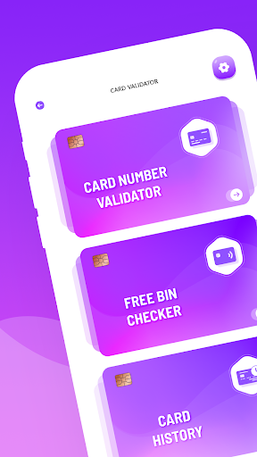 Android application Credit Card Number Verifier screenshort