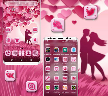 Heart Valentine Launcher Theme 3.0 APK screenshots 3