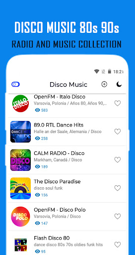 Android application Disco Music 80s 90s screenshort