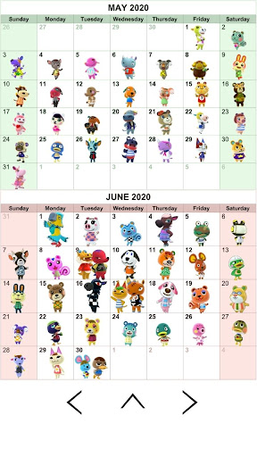 Android application ACNH Birthday calendar 2024 screenshort