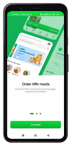 Android application Hello Tiffin : Order My Tiffin screenshort