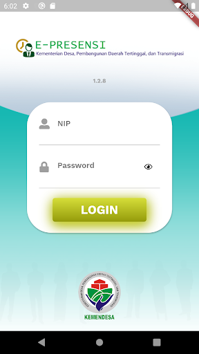 Android application Presensi screenshort