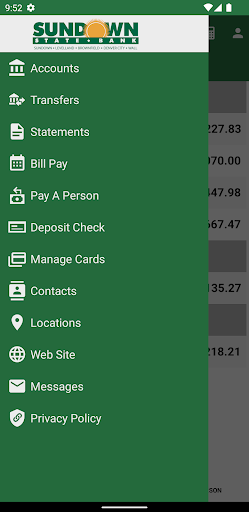 Sundown State Bank Mobile Screen 2