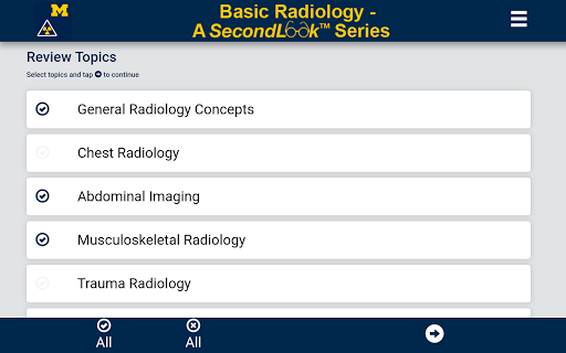 Android application Basic Radiology - SecondLook screenshort
