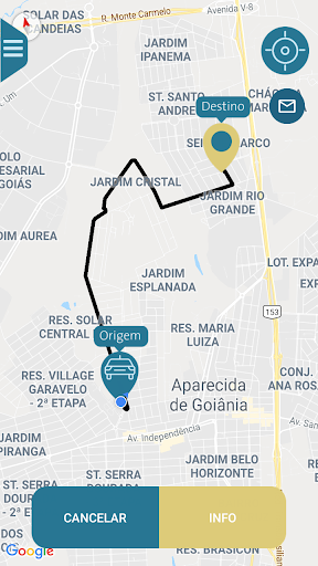 Android application Siga Aparecida screenshort