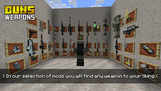 Captura de Pantalla 2 Guns & Weapons Mods para MCPE android