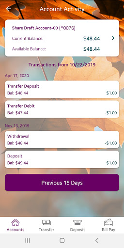 Maine Family Mobile Banking Screen 2