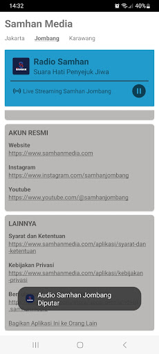 Radio Samhan Screen 2