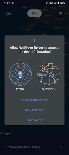 WeMove Driver Screen 2