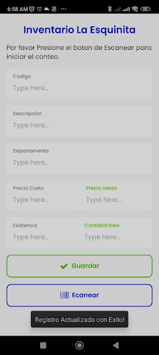 Android application Encom Inventario screenshort