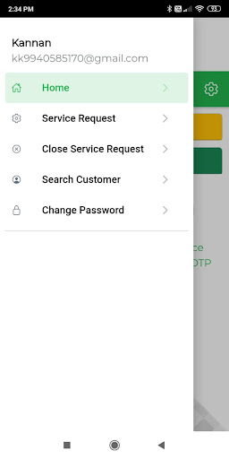 Tvs Green Service Management Screen 2