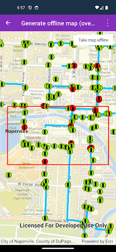 Screenshot of ArcGIS Maps .NET MAUI Samples