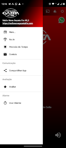 Android application Rádio Nova Gazeta Fm 95,3 screenshort