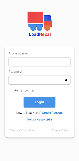 Android application LoadNepal screenshort
