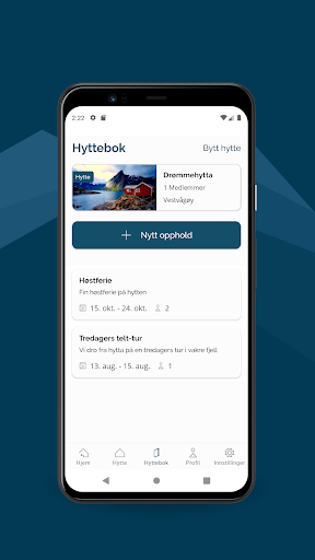 Hyttebok Screen 3