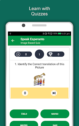Screenshot of Learn Esperanto Language App