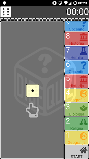 Android application Dice Quiz screenshort