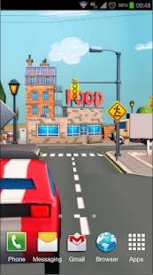 Cartoon City 3D live wallpaper Screenshot