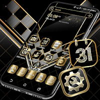 Black Luxury Gold Launcher Theme
