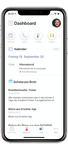 Android application kitaleicht für Eltern screenshort