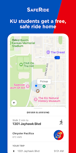 Android application KU SafeRide screenshort
