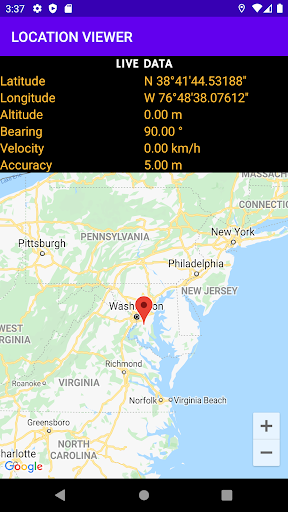 Android application GPS Location Map Viewer screenshort