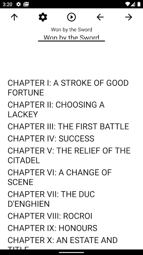 Android application Book, Won by the Sword screenshort