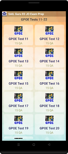 Steel Sector Exams Screen 3