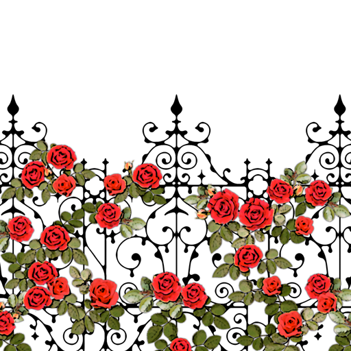 Simple Wallpaper Rosy Fence  Icon