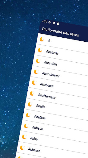 Android application Dictionnaire des Rêves screenshort