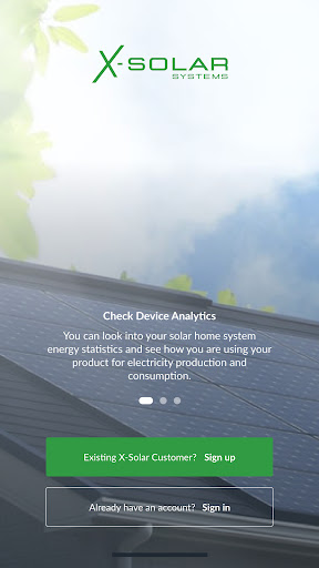 Android application X Solar screenshort