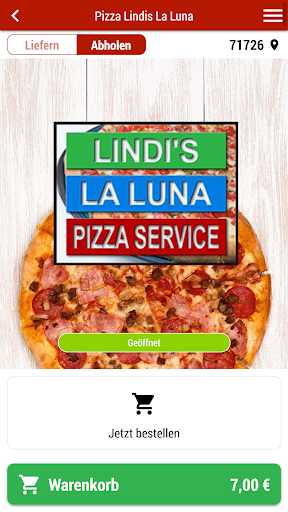 Android application Pizza Lindis La Luna screenshort