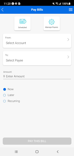 Summerland Credit Union App Screen 2