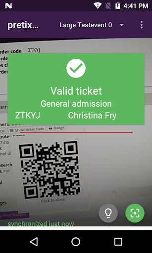 pretixSCAN – Ticket scanning a Screen 2