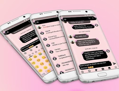 SMS Messages Bow Pink Pastel Theme 320 APK screenshots 8